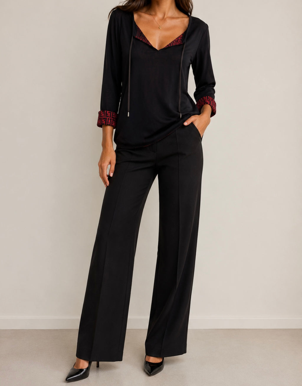 Semi Sheer Fendi Blouse with Fendi Monogram on the inside