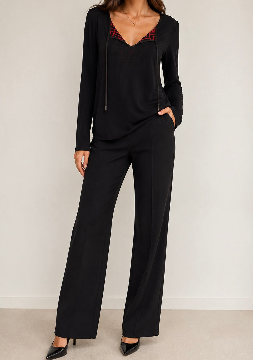 Semi Sheer Fendi Blouse with Fendi Monogram on the inside