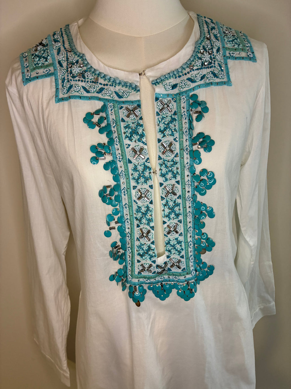 Roberto Cavalli White Embroidered  Top