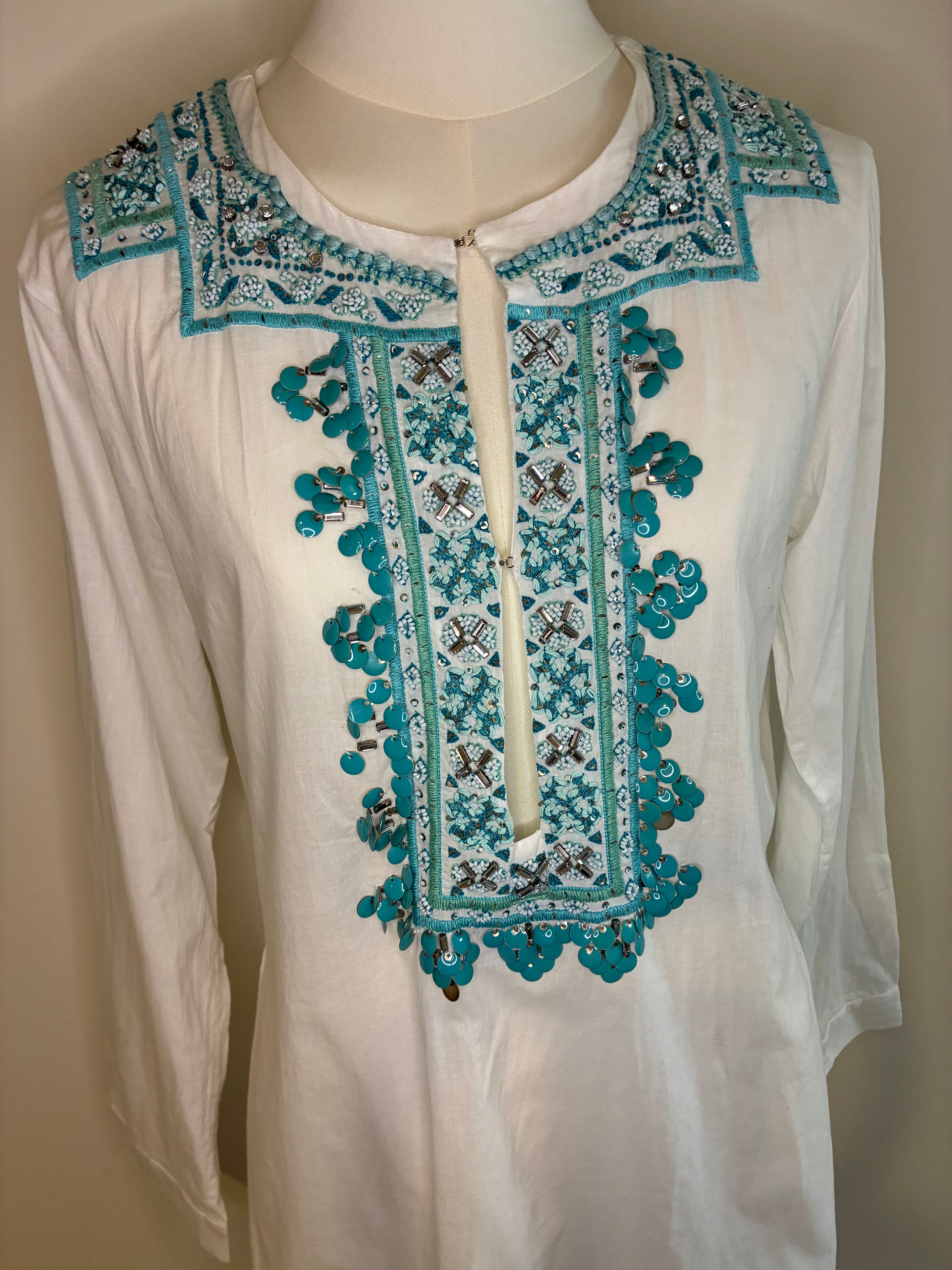 Roberto Cavalli White Embroidered  Top