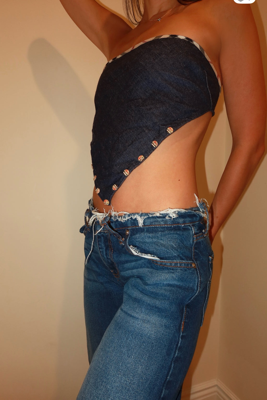 Y2k Burberry Crop Top