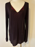 Semi Sheer Fendi Blouse with Fendi Monogram on the inside