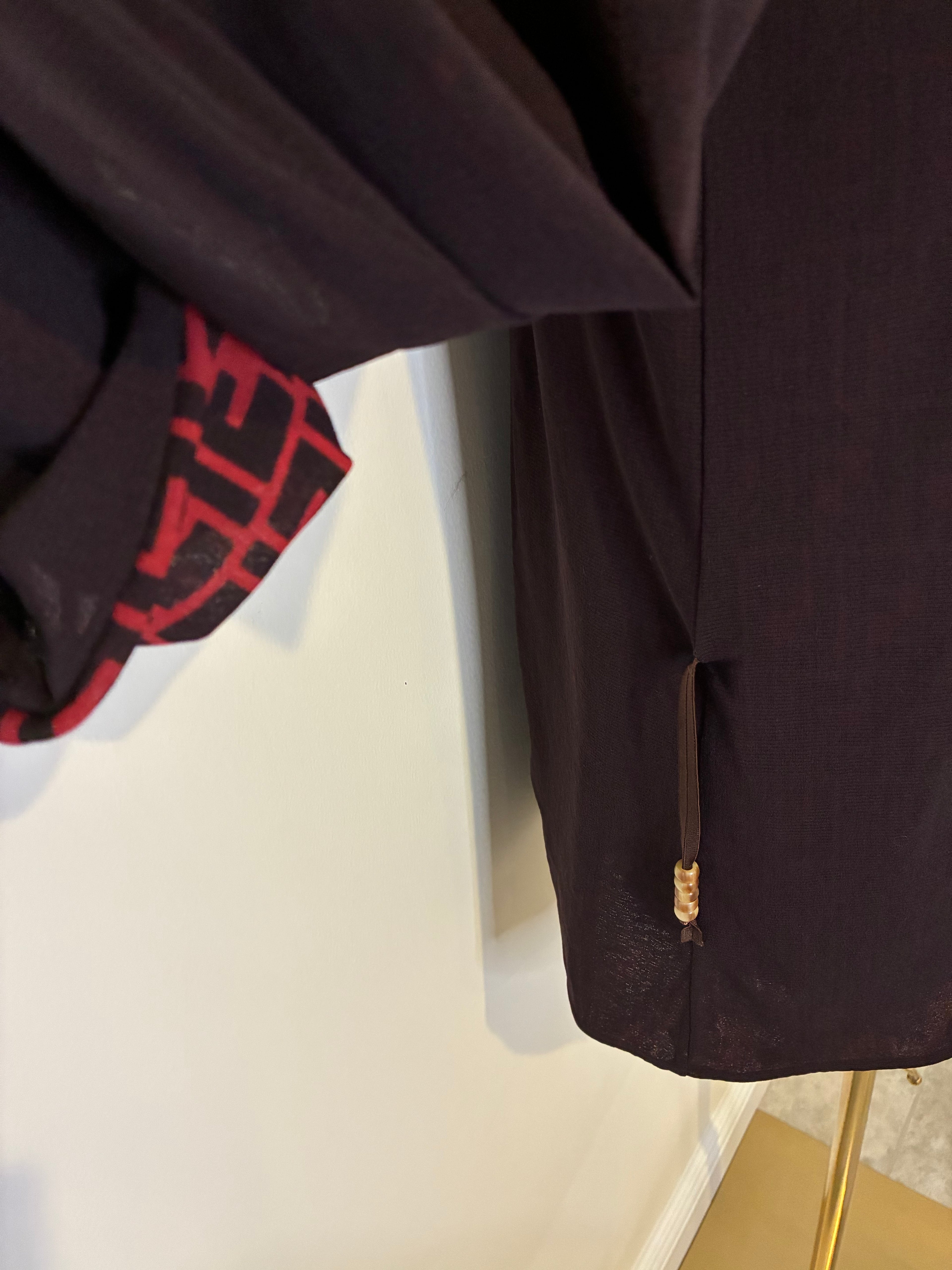 Semi Sheer Fendi Blouse with Fendi Monogram on the inside
